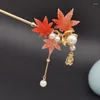 Hair Clips Hairpin Chinese Stick Pearl Tassel Bun Jewelry Vintage Girls Hanfu Cosplay Clasp Chopstick Retro Tiara