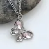 10Pcs Fashion Crystal Butterfly Pendants Necklace For Women Charm Fashion Jewelry Gifts A-804d