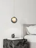 Anhängerlampen 2023 italienisches Schlafzimmer kleine Kronleuchter Bar Theke kreative moderne minimalistische Einglas -Nachthänge -Lampe