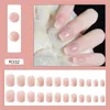 Faux ongles rose amour coeur faux presse sur court réutilisable avec des dessins ensemble artificiel Kawaii Tipsy Stick-on conseils Art