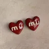 Mi u Heart Shape Earrings New 2023, Designer Love Style, High Grade Pearl Inlay, Cool Versatile Fashion Jewelry