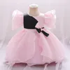 Girl Dresses Cap Sleeves Red Ballgown 1st Birthday Party Dress Princess Baby Baptism Tutu Clothing