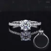 Küme Yüzükleri IGI Sertifika Lab Diamond 1CT 1CT 1 6 Kadın Nişan Düğün Yüzesi Güzel Mücevher Fabrikası Satış Özel Mücevher
