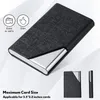 حامل بطاقة العمل مع جلسة PU Magnetic Leather Stains Stains Stains Card CASE CASE CASE for Men Office 95*63mm