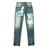 Дизайнерские джинсы мужчины фиолетовые джинсы Женщины брюки фиолетовые джинсы Ksubi High Street Purple Retro Spot Spot Slim Elastic Jeans Hip-Hop Year-Hoper Plus Jeans