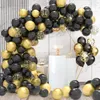 Andere Event -Party liefert Black Gold Ballon Arch Kit Metalic Latex Geburtstag Babyparty Supply Hochzeitstag Dekoration 230821