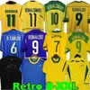 Brasilsfotbollströjor 2002 Retro -skjortor Carlos Romario Ronaldo Ronaldinho 2004 Brasil Camisa de Futebol 1994 Brasils 2006 1982 Rivaldo Adriano 1998 2000 1957 2010 2010