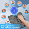 Foot Massager Ems Foot Massager Pad Portable Foldable Massage Mat Pulse Muscle Stimulator Improve Blood Circulation Relief Pain Relax Feet Usb 230822