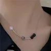 Chaînes opale perles rondes chaîne en acier collier pour femmes hommes mode coréenne collier de perles tour de cou Y2K bijoux