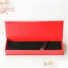 Pencil Cases Wholesale Red Blue Black Office Pen Display Packaging Boxes Blank Gift Jewelry Box Packing Paper Case Drop Delivery Schoo Dh5Bd