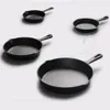 Gjutjärn non-stick 14-26 cm stek stekning platt panna gasinduktion spöken järnpott äggpannkaka kök matsalverktyg cookware234p