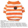 Dog Apparel Sweatshirt Round Neck Pullover Weatshirt Soft Puppy Stripes Pet Cat Two-legged Blouse Top For Outdoor