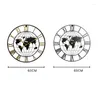 Wall Clocks 3D The Clock Globe Of Earth Decorative Decor Modern Porch Art Round Gift