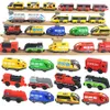 Diecast Model Train Track Деревянные игрушки Magnetic Set Electric автомобиль локомотивный слот подходит для всех железнодорожных дорожек Biro Biro для детей 230821