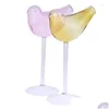 SCHEDE DI VINE 1PC Bird Glass Cocktail trasparente a forma di uccello- Tarna ad alta mensola bar per bevande Delivery Delivery Delivery Home Garden Kitchen Din Otkj6