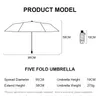 Şemsiye otomatik katlanır şemsiye titanyum gümüş UV koruması açık hava seyahat rüzgar geçirmez güneş kremi lüks hediye c-00009