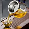 Tazze saringan teh kaca tahan panas 400 ml cangkir fier cina dengan filter baja karat 304 set aksesori perlengkapan