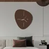 Walluhren Uhr Wohnzimmer Haushaltsmode kreativer stiller Punch kostenlos einfache Restaurantatmosphäre Uhr Dekoration