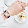 New Watches Women Square Rose Gold Wrist Watches Magnetic Mody Brand Watches Ladies Quartz Clock Montre Femme223k