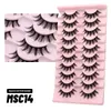 False Eyelashes GROINNEYA 10 Pairs Natural Manga Lashes 3d Faux Mink Soft Winged Realistic Eyelash Extension 230821