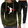 Herrspårar Mens Tracksuit Jo Print Sweatshirts and Sweatpants 2 Pieces Set Casual Sport Jogger Outfits Hoodie Suit Man Clothing
