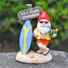 Decoratieve objecten Figurines Garden Knome Resin Figuur in Mankini en Life Ring Sufing Design voor Home Yard Lawn BalconyDecoration C6Ue 230822