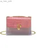 حقائب الشفافة على الكتف الكتف للنساء العلامة التجارية الفاخرة الأزياء الكتف الكتف الحقيبة PVC جيلي حقيبة حمل HKD230822