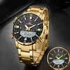 Polshorloges Kat-Wach Men Watches Original Brand Fashion roestvrijstalen riem multifunctioneel waterdichte waterdichte sporte elektronische cadeau