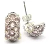 Boucles d'Oreilles Pendantes 15x8mm Lovely Cute Pink Kunzite London Blue Topaz White CZ Femme Fiançailles Argent