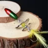 Baits lokt 1 stcs roterende spinner pailletten vis lokt 10g7cm wobbler aas met veren tackle voor basforel baars 230821