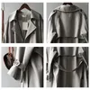 Dames Trench Coats Classic Khaki Long Women Oversize Koreaanse mode riem Windscheiding Fall Spring overjas dubbele borsten