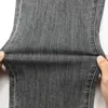 Jeans maschile in moda fumio casual grigio tratto dritto di alta qualità pantaloni di marca maschio comodi di alta qualità