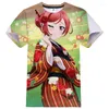 メンズTシャツカワイイガールアニメラブライブTシャツ3Dプリント男性女性ユニセックスTシャツ夏の特大のカジュアルファッション服Tシャツ