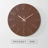 Väggklockor modern hemklocka hängande minimalistiska runda sovrum klockor tyst hall trä vintage enkel reloj de pared dekor