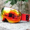 Ski Goggles Uv400 Antifog podwójne warstwy narciarskie Gogle duże soczewki Maski narciarskie Szklanki narciarstwa Snowboard Snowboar Mirror Polaryzuj gogle dla mężczyzn 230822