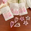 Haarklammern Barrettes Stern Kinder Haarnadel rosa Liebe Legierung BB Clip NET NET ROTE BABY BAGS HAIR ACCESSORES Kopfschmuck 230822