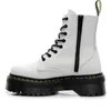 Botas de diseñador calientes Botas cortas Doc Martens Diseñador Hombres Mujeres Marten Botas de nieve de invierno de cuero alto Zapatos de tobillo con fondo Oxford Botas blancas negras Tamaño 35-45