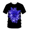 Herren T-Shirts Sommer-Modepflanzen und Blumen 3D-gedrucktes T-Shirt Trend Persönlichkeit kreativer Harajuku Kurzarm O Hals Lose Hemd