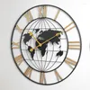 Wall Clocks 3D The Clock Globe Of Earth Decorative Decor Modern Porch Art Round Gift