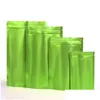 Packing Bags Wholesale Matte Green Aluminum Foil Stand Up Bag Grip Seal Tear Notch Doypack Food Snack Coffee Bean Storage Pack Pouches Dh0Oo