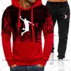 Herrspårar Mens Tracksuit Jo Print Sweatshirts and Sweatpants 2 Pieces Set Casual Sport Jogger Outfits Hoodie Suit Man Clothing