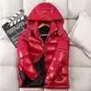 メンズ膨らむパーカーのデザイナーマン冬の秋のフェザージャケットユニセックスアウトウェアコート衣類フード付きベストトップ250y