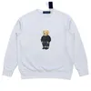 23S Classic Polos Cotton Cotton Round Receed Bear Plush Plush Long Sleeve Pullover Bear Bear T-Shirt US Standard Size S-XXL