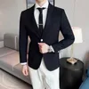 Herrjackor brittisk stil mode nya 5 färger blazers män hösten singel breasted smal fit affär formell kostym jackor brudgum bröllop tuxedo j230821