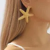 Pendant Necklaces Starfish Necklace Earrings For Women Personality Fashion Woman Gold Color Stud Earring Summer Beach Jewelry Accessories