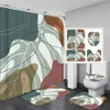 Tende per doccia 3d arte geometrica a colori tende per doccia mandato di bagno impermeabile tende da bagno anti-slip set tappeti arredamento moquette R230822