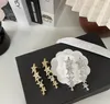 Haute qualité ne se fanent jamais en acier inoxydable Dangle Stud Designer marque lettre boucles d'oreilles plaqué or 18 carats argent géométrie étoile Eardrop accessoires de bijoux de mariage