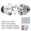 Adesivos de parede 26pcs 3d Espelhado adesivo Diy Redondo sala de estar decoração em casa banheiro decorativo 230822