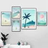 Reise am Meer Urlaub Leinwand Malerei Hawaii Mexiko Kalifornien Landschaft Poster Drucke Nordische Wand Bild moderne Wohnzimmer Schlafzimmer Dekor ohne Rahmen wo6