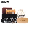 Aftershave bluezoo 8st/kit naturliga organiska män skägg rakbalsam med sax kam väska fuktgivande 3xbeard vax 1xBrush166